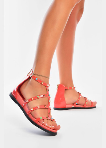 Босоніжки жіночі коралового кольору Let's Shop (340296936)