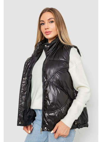 Жилетка жіноча однотонна, колір чорний, 244R915 Ager (315134088)