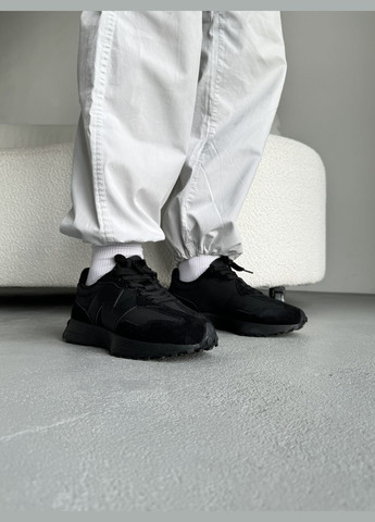 Чорні Осінні кросівки чоловічі і жіночі new balance 327 black | нью беланс чорні No Brand