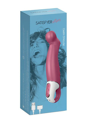 Вібратор для стимуляції точки G Petting Hippo, рожевий Satisfyer (303896763)