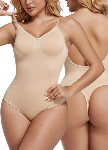 Корегуючий боді з утяжкою утягуюча жіноча нижня білизна безшовний комбідрес для корекції фігури з відкритою спиною Cindylove (341538415)