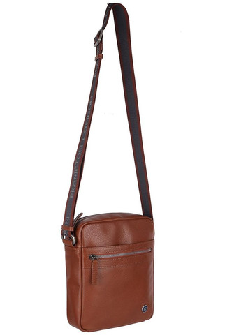 Сумка планшет через плечо мужская из натуральной кожи для телефона и для документов маленькая Рыжий 38112 Brampton London (361660313)
