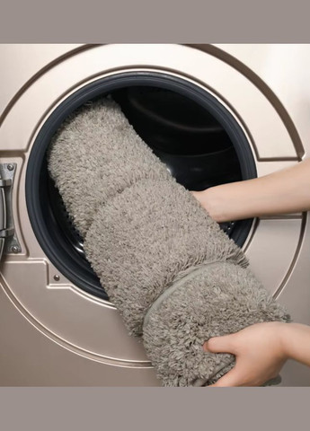 Коврик для ванной и душа коврик с накладкой для ног в ванную комнату, флисовый, атиковзкий 50х80 см, серый No Brand (337341990)