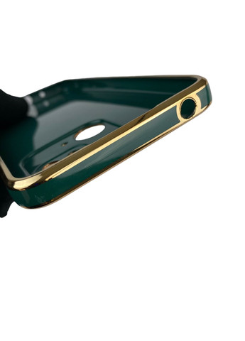 Чохол для POCO C40 із захистом камери із золотою окантовкою на сяомі поко с40 темно-зелений gs1 Xiaomi (366388847)