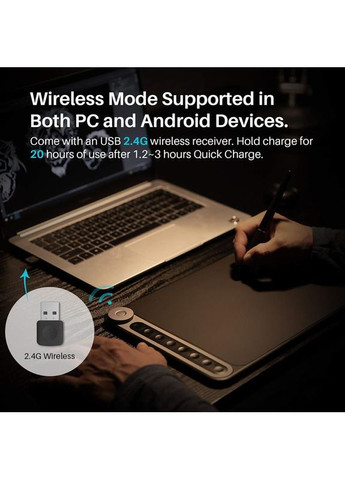 Графічний планшет Inspiroy Dial Q620M + рукавичка Huion (365749177)