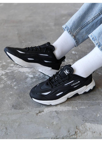 Черные демисезонные кроссовки мужские adidas ozweego celox black white 2 адидас озвиго No Brand