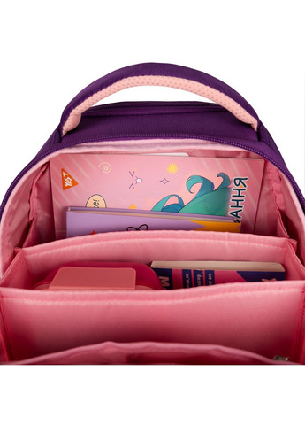 Рюкзак каркасний H-100 Happy Kitty 35х28х15 см Фіолетово-рожевий (559839) Yes (365290788)