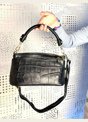 Сумка шкіряна жіноча функціональна чорна NIUNIU (322767697)