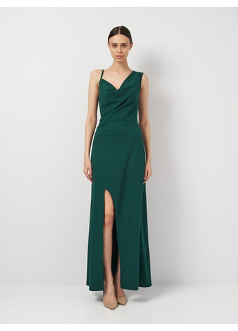 Темно-зеленое кэжуал платье PrettyLittleThing однотонное