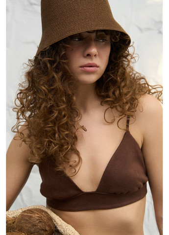 Топ женский на лето на завязках замша CUBA коричневый Handy Wear (329447824)