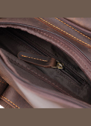 Шкіряна чоловіча вінтажна сумка через плече 20373 Коричневий Vintage (298569335)