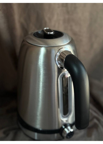 Электрочайник EKS-25040 Дисковый чайник 1.7л 2200Вт Регулировка температуры Черный/Серый Grunhelm (357208021)