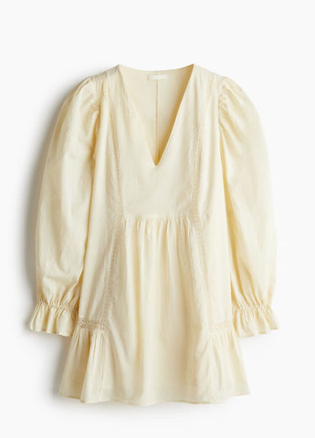 Желтое кэжуал платье H&M однотонное