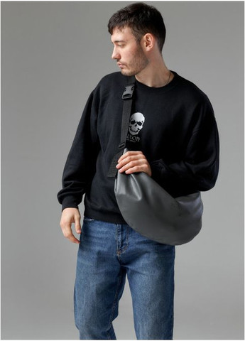 Чоловіча сумка Хобо Графітова (721058428) Sambag (361244779)
