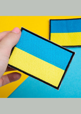 Шеврон на липучці прапор України 9х6 см, великий вишитий патч нашивка, шеврон, липучка IDEIA (301091457)