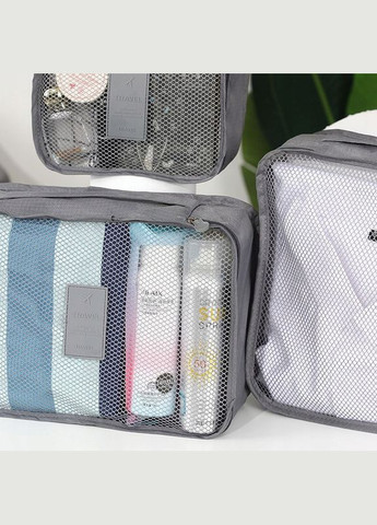 Набір із шести дорожніх органайзерів, чохлів для одягу, косметики. Nobrand (302894094)