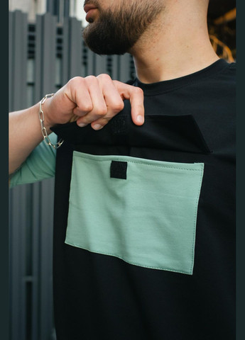 Чорна футболка '' чорно-м'ятна з коротким рукавом Intruder FreeDom