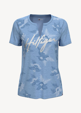 Голубая летняя футболка Tommy Hilfiger