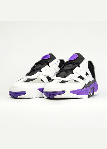Кросівки жіночі і чоловічі Adidas Niteball white black purple | Адідас Найтбол білі чорні фіолетові No Brand білі демісезони (307397811)