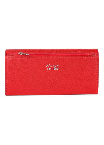 Кошелек женский кожаный красный середина черная 1101-4645 Karya (336377923)