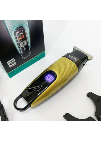 Машинка для стрижки волосся V-975 тример для бороди та вусів. Колір: золотий VGR (364664557)