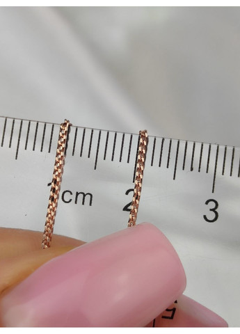 Серебряная тоненькая цепочка 925 пробы в позолоте плетения Панцир 40 см No Brand (366664909)