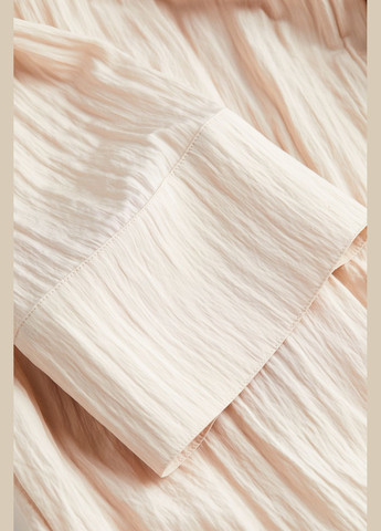 Бежевое кэжуал платье макси из вискозы H&M однотонное