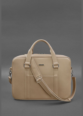 Кожаная сумка для ноутбука и документов светло-бежевая (A-027950) BlankNote (327874077)