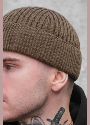 Утеплена Трикотажна Шапка Біні Докер На Флісі Gvido Without (304611745)