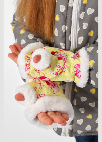 Митенки детские для девочки голубого цвета с принтом на 9-12 лет Let's Shop (316430690)