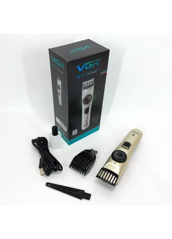 Машинка для стрижки волосся бездротова V-031, тример для бороди вусів 2 насадки, окантувальна машинка VGR (366238781)