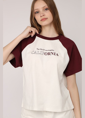 Футболка з коротким рукавом жіноча колір білий ЦБ-00275564 Crep - (327610208)