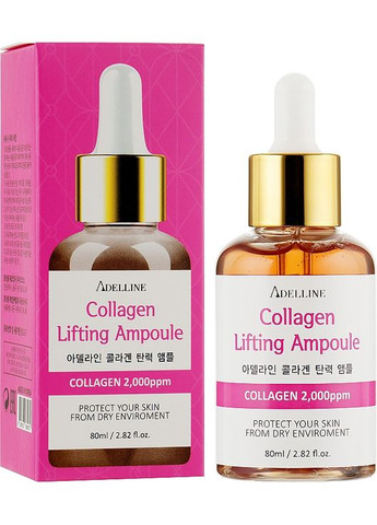 Ампульная сыворотка для лица с коллагеном, лифтинговая Collagen Lifting Ampoule 80ml (950678-8001) Adelline (368630240)