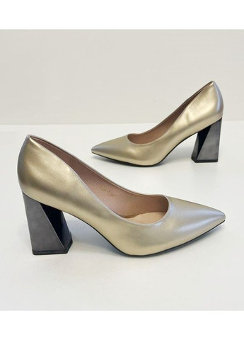 Loretta Жіночі туфлі-човники матова екошкіра каблук золото туфлі-човники золотий з штучна шкіра, китай — всесезон (372645940)