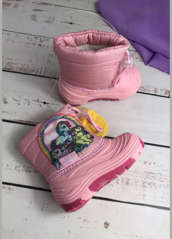 Розовые сапоги детские детские для девочки розовый (430) Clibee на завязках