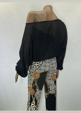 Комбинезон Orna Farho комбинезон-брюки орнамент чёрный коктейльный полиэстер