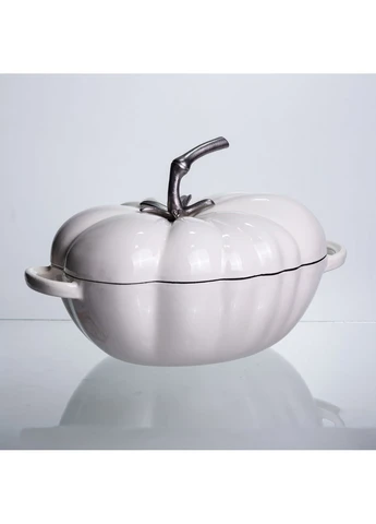 Каструля чавунна емальована Iron Tomato 2,5 л, білий Yiwu (391061591)