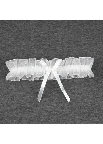 Підв'язка нареченої на ногу біла (PDV-wh) No Brand (356676138)