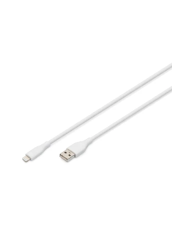 Кабель USB-A > Lightning заряджання/синхронізації, USB 2.0, 12W, силіконовий, 1м, Digitus (393480383)