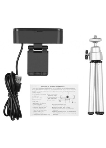 Веб-камера WQHD 2К USB Black (-WC2K) 2E (315137847)