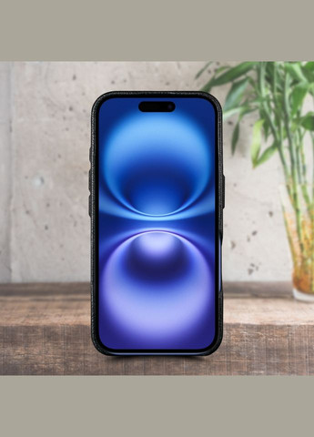 Шкіряна накладка ExBacker Python Scales для Apple iPhone 16 Оливковий (78235) Stenk (336212062)