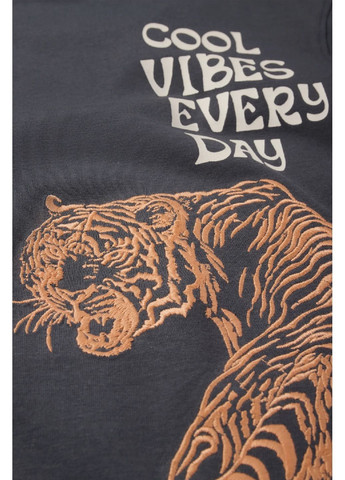 Серая демисезонная хлопковая футболка C&A