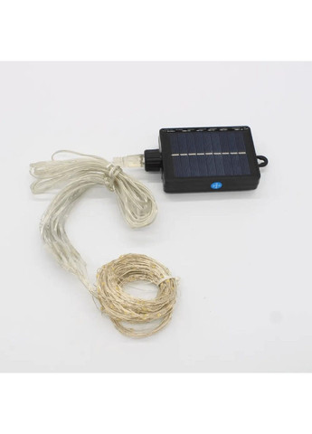 Вулична садова гірлянда нитка роса з живленням від сонячної батареї вологозахистом пультом 3х2,5 м (478638-Prob) Тепла біла Unbranded (307867790)