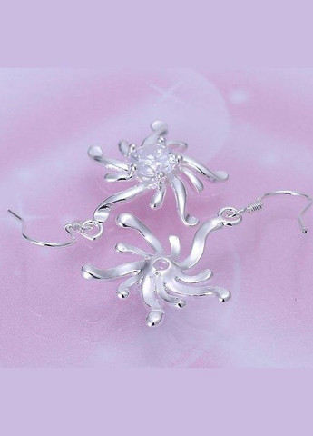 Сріблясті сережки з фіанітами Морські зірки Fashion Jewelry (338431413)