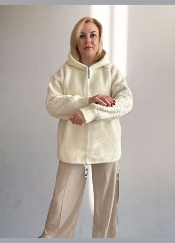 Белая женская куртка из шерсти "альпака" Value Plus