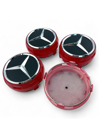 Колпачки в диски Мерседес заглушка для дисков Mercedes 75/68 мм. Красные (1 шт.) Mercedes-Benz (354698309)