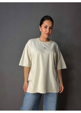 Футболка женская A-N 26089 тай-дай оверсайз с камнями буква B No Brand - (333251728)