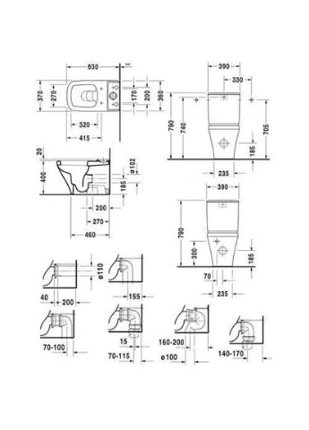 Напольный унитаз DURASTYLE Duravit (401873508)
