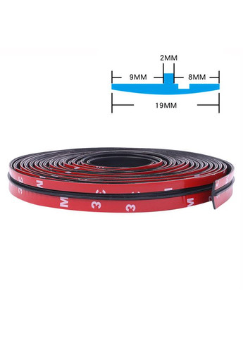 Универсальный уплотнитель лобового стекла T-type mini 19 мм No Brand (362669714)