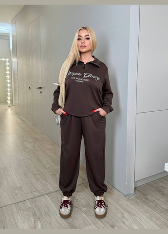 Жіночий костюм двійка графітового кольору New Trend (318229737)